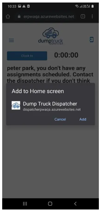 Add to Home Screen