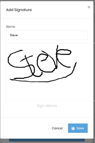 Driver App Add Signature