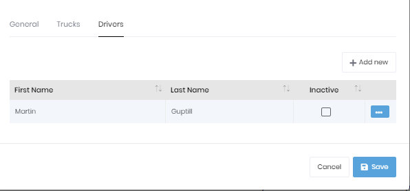 Lease Hauler Driver Tab