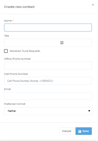 Lease Hauler New Contact