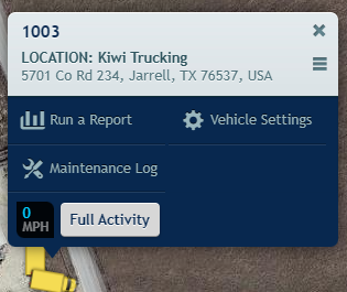 Options Displayed Inside the Vehicle