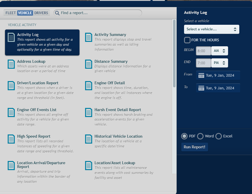 Report Configuration