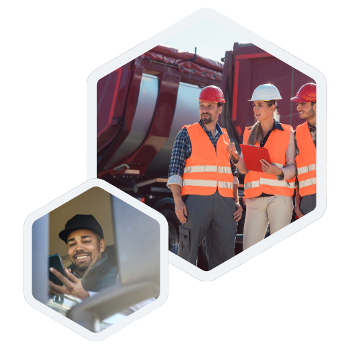 dump truck driver and dispatcher