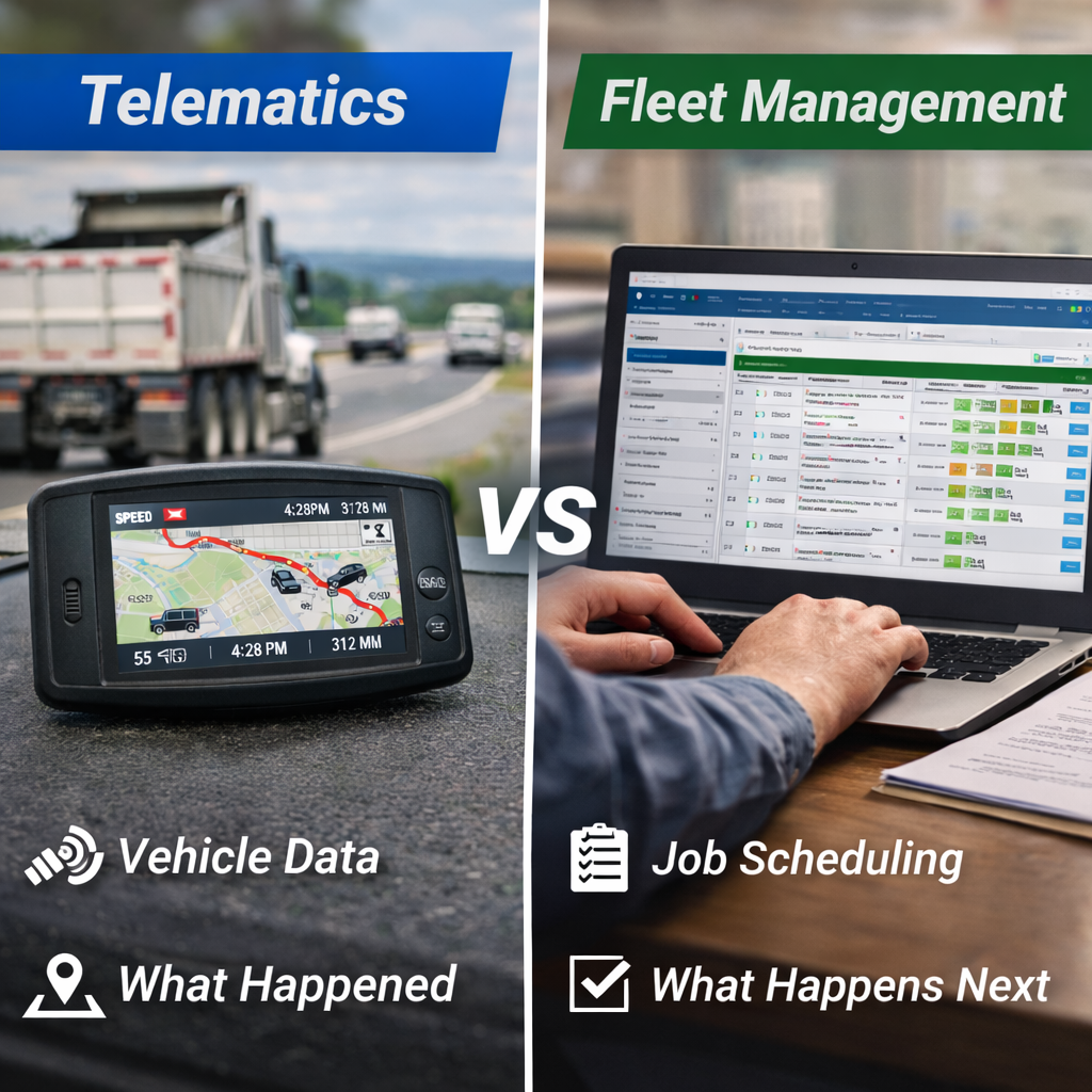 Telematics and Fleet Management: What’s the Difference?