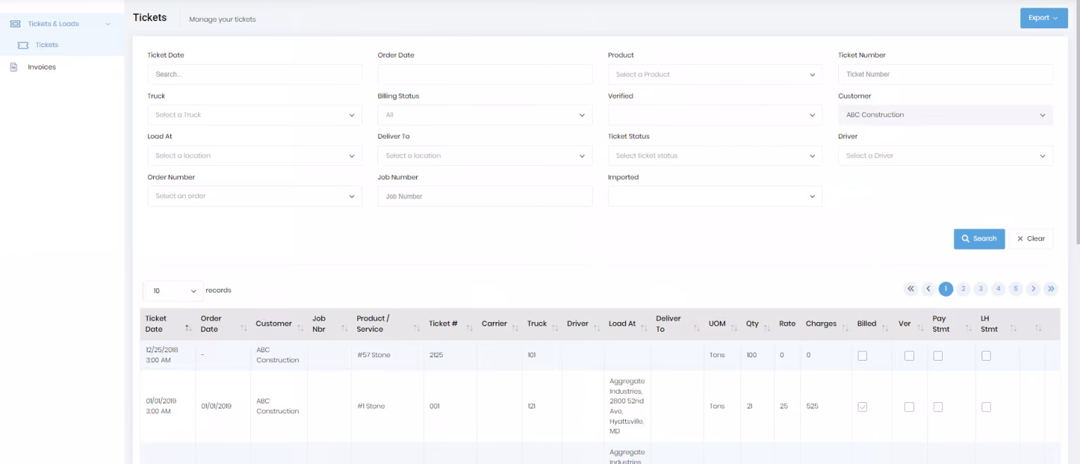 Customer-portal-tickets